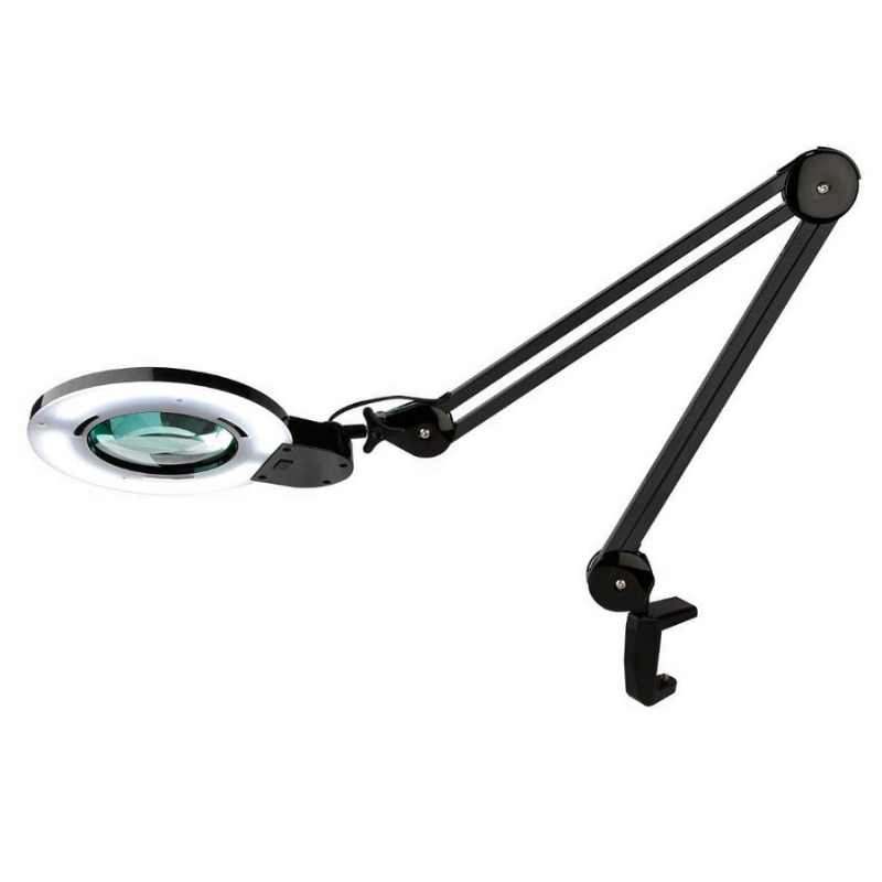 LED-Large-Magnifier-lamp-with-clamp-1902-1-min Jeweller’s LED Balanced Arm Magnifying Workbench Lamp Durston - Bild 1