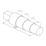 Handle (4 steps, Ø51mm-Ø70mm) Durston - Bild 2