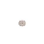 White gold friction ear nuts, earring back 585 flower