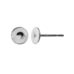 Flat 6mm sterling silver round studs - GWP 6 6 mm