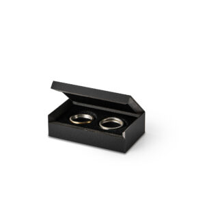 Blackbox Premium Wedding Ring Box Black leather