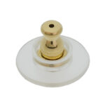 Earring Back, Silicone and metal, Gold plated