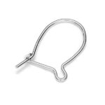 Closed ear wire, sterling silver 925, 0.21g