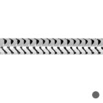 Flexible Faceted Snake Chain 2.4 mm, Sterling Silver 925