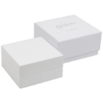 Berlin ECO Jewellery Box - Earrings/Studs/Pendant Glossy White Wood / Light grey velour interior - Bild 4