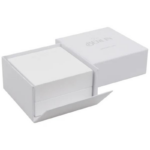 Berlin ECO Jewellery Box - Earrings/Studs/Pendant Glossy White Wood / Light grey velour interior - Bild 3