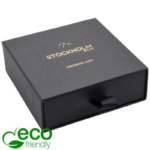 Stockholm ECO Jewellery Box for Bangle-Black Buckram Cardboard/ Black Foam