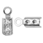 leather cord end cap sterling silver 925 2,5 mm