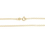 gold plated anchor chain sterling silver925-a-060-50-cm