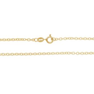 gold plated anchor chain sterling silver925-a-060-50-cm