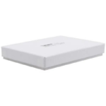 Boston Jewellery Box for Jewellery Set - White Linen-look Cardboard/ White-Black Foam - Bild 4