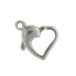Heart-shaped Chain Clasp S425, Sterling silver