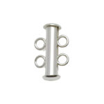 Layering Clasp, 2 rows, Sterling Silver 925