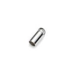 Leather Cord End Cap 2,2x10mm, Sterling silver, 0.2g