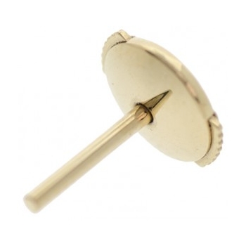 1639G Earring Fitting, 10x0,9mm Earring post and 7 mm back, 18k gold 750, 0.34g - Bild 1