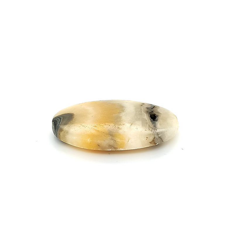 738.00019 Agate yellow oval - Bild 1