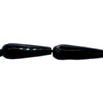 Agate black 10x30mm, faceted