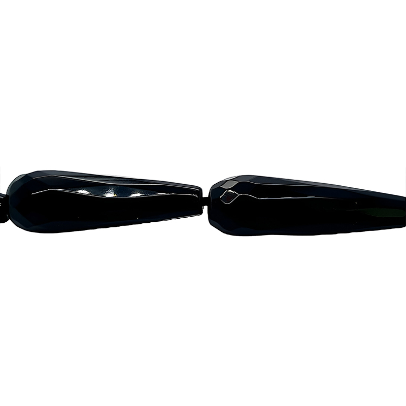 73806 Agate black 10x30mm, faceted - Bild 1