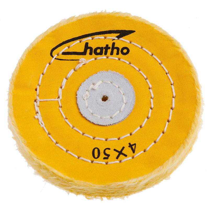 867 4x50 HG_HATHO_Poleerketas HATHO MIRA buff, yellow, with stitching - Bild 1