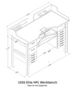 Elite Hpl Jewellers arbetsbänk - Bild 3
