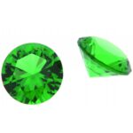 Alpinite Green round brilliant cut cubic zirconia
