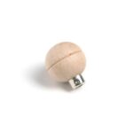 Ball Shaped Beech Wood Buril Handle