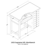 Supreme HPL Jeweller’s Workbench Durston - Bild 6