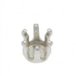 6-Claw Round Collet Setting 4mm Sterling Silver 925