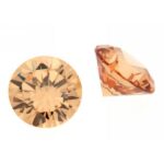 Cubic zirconia champagne round Jewellery stone