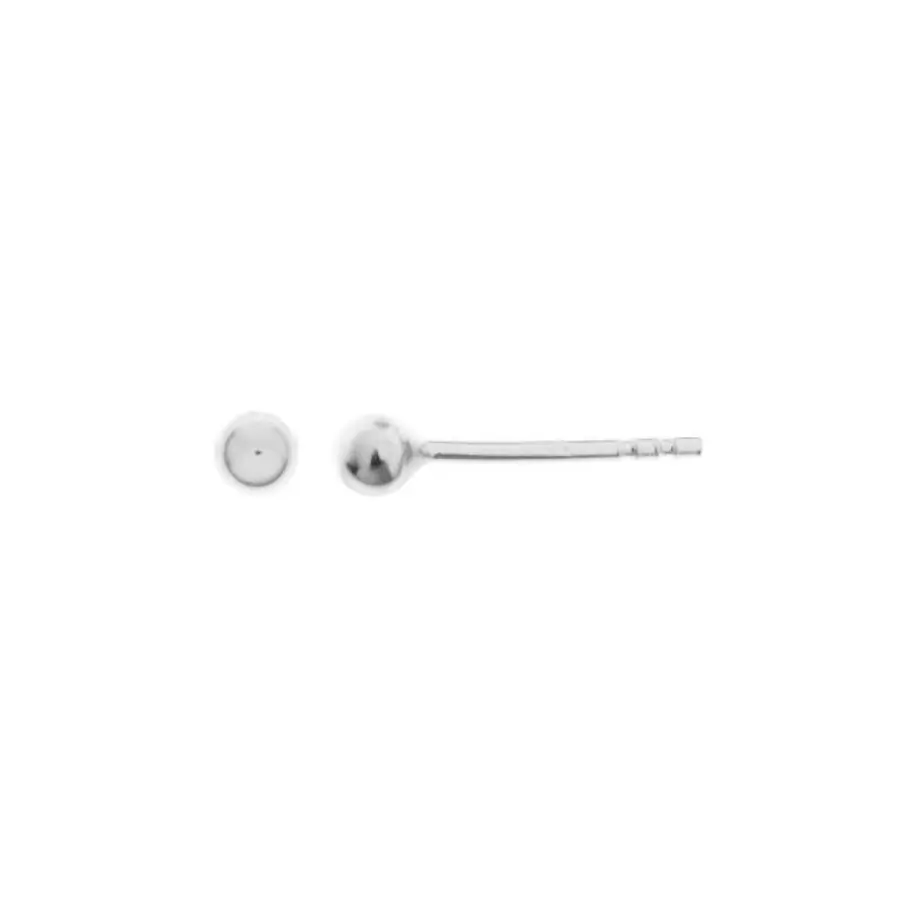 Earrings-post-balls-silver Earring Post with a 3mm Ball Sterling Silver 925 - Bild 1