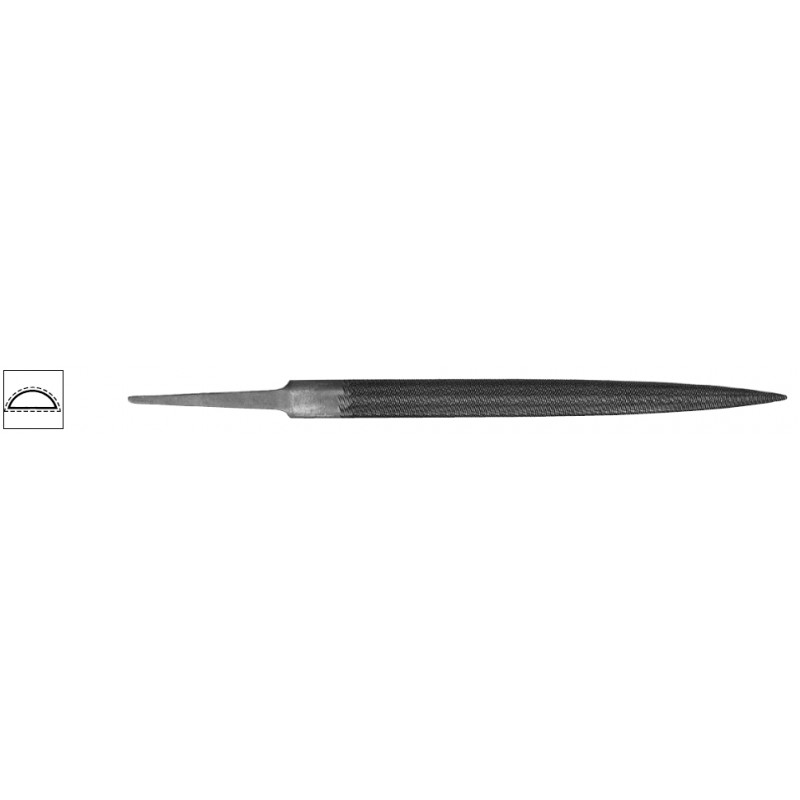 Vallorbe poolkumer viil 150mm 15660 Vallorbe halvrund fil 150mm, grovhet 0 - Bild 1