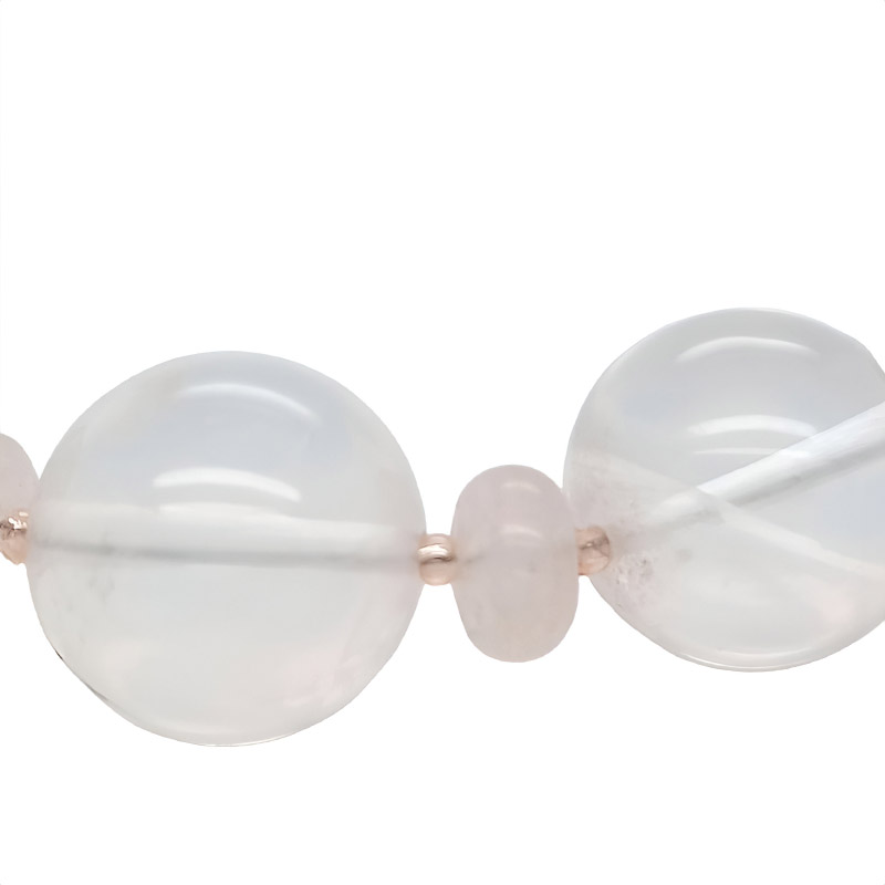 711.00028 Halsband rosa kvarts - Bild 1