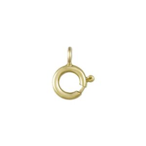 Ringlås 14k guld 585 5,5 mm för att fästa kedjor, halsband och armband