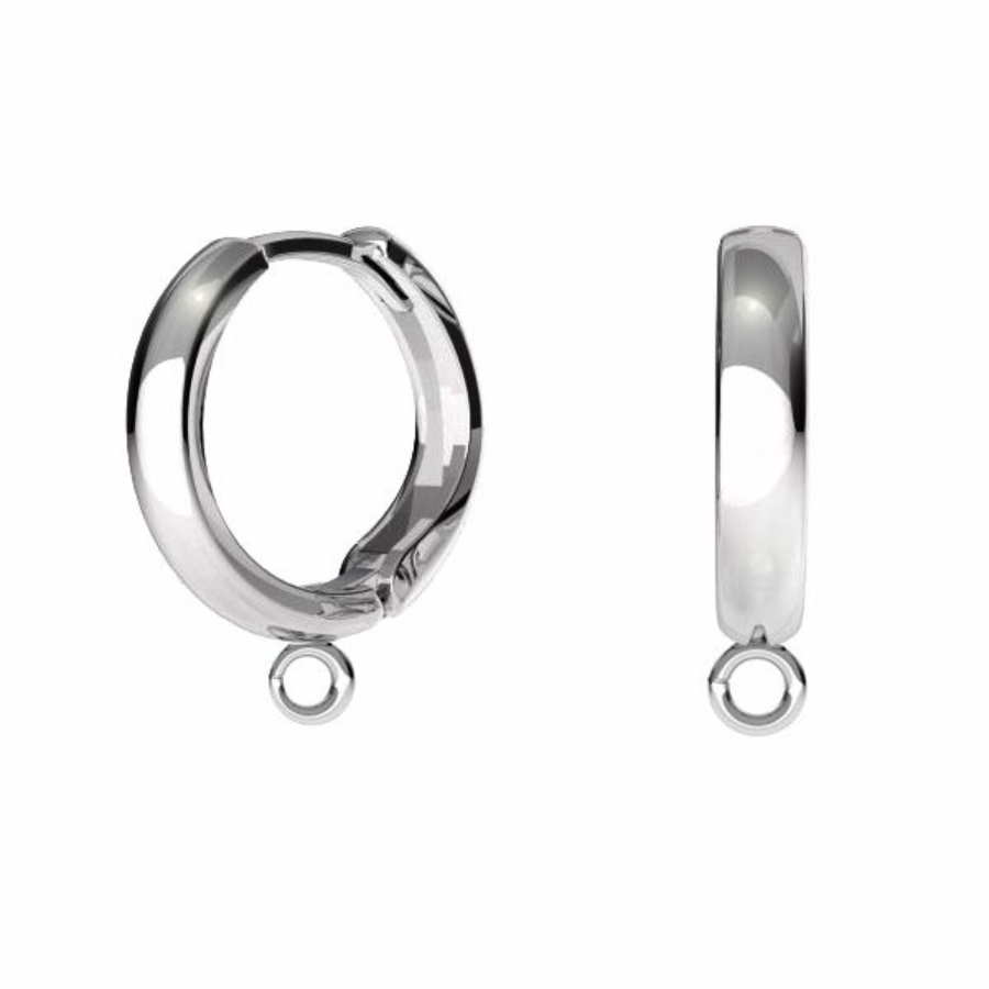 Hoop leverback med ögla Hoop Leverback med ögla, Sterling Silver - Bild 1