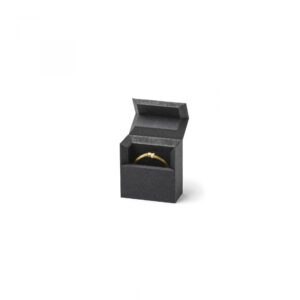Flatline Box mini 30 x 15 x 32 mm innovativ minimalistisk smyckeskrin för ring svart