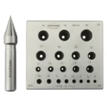 Pepetools Round Bezel Forming Block 20 hiles 17 taper, 5mm - 20mm diameter