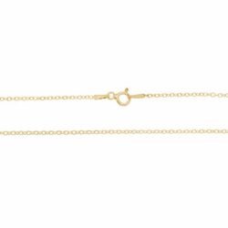 guldpläterad ankarkedja för kändis halsband sterling silver 925-a-040 50 cm