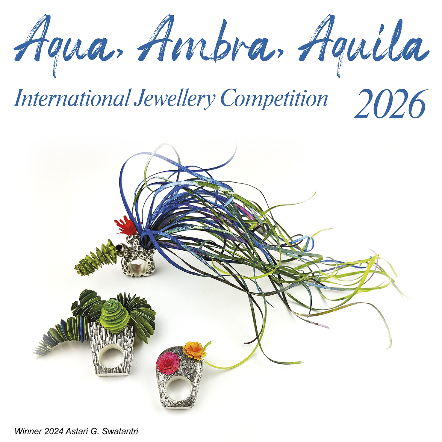 Öppen inbjudan för Aqua, Ambra, Aquila. Internationell Smyckestävling 2026