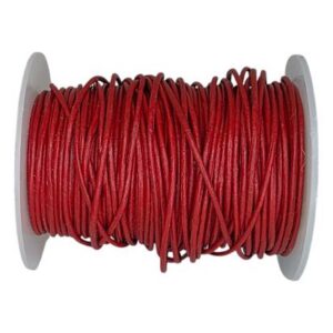 Round Leather Cord Red - 1,5mm