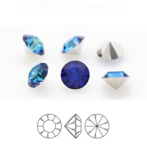 preciosa crystal chaton round stone crystal bermuda blue