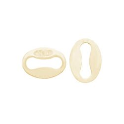 14k guldpläterad 925 sterling silver kedja stämpel tagg, stämplad ändkåpa--bc-39x5-mm