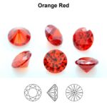 Orangeröd cubic zirconia 3,0 mm