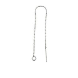 threader-earring-with-loop-for-hanging-elements 925-sterling-silver 34-46-mm
